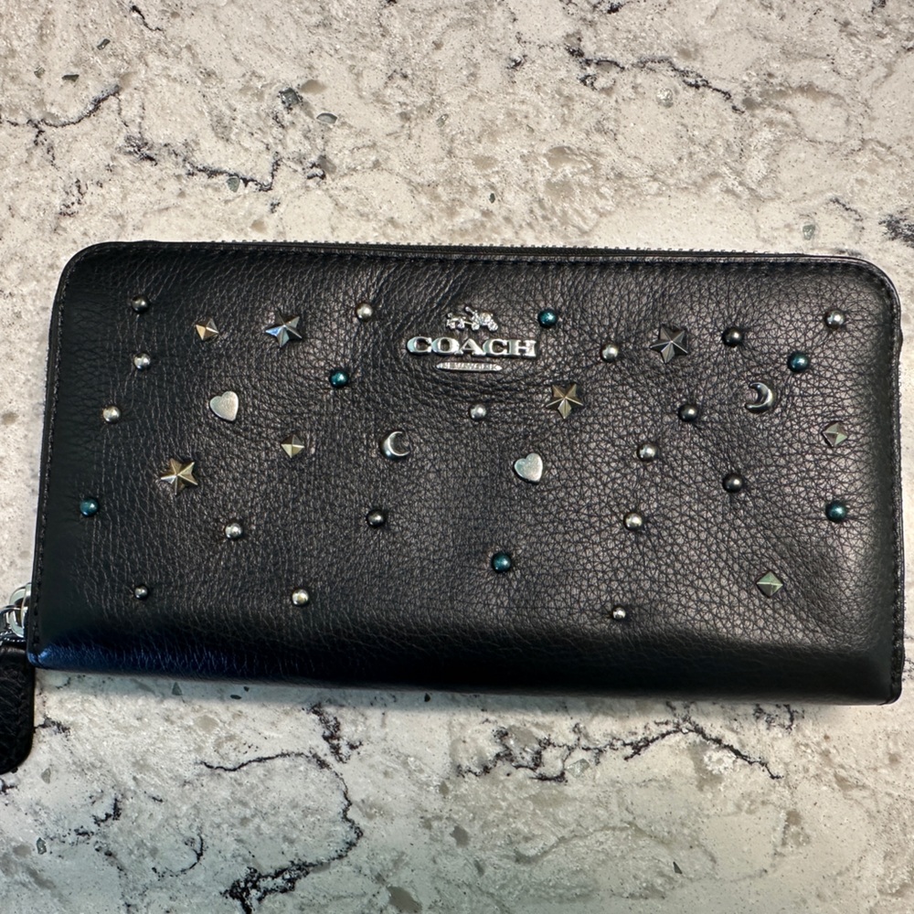 SOLD Coach Stardust Accordion Wallet